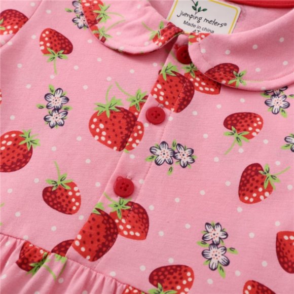 Strawberry Girls Short Sleeve Collar Dress - Picture 2 of 4
